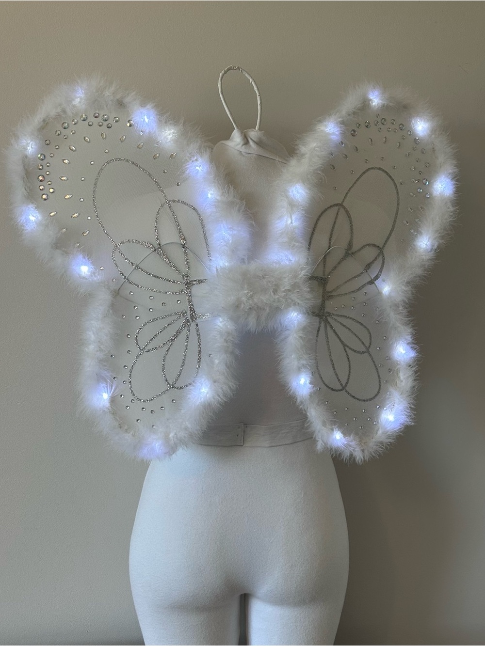 White Costume Angel Wings With LED LIGHTS